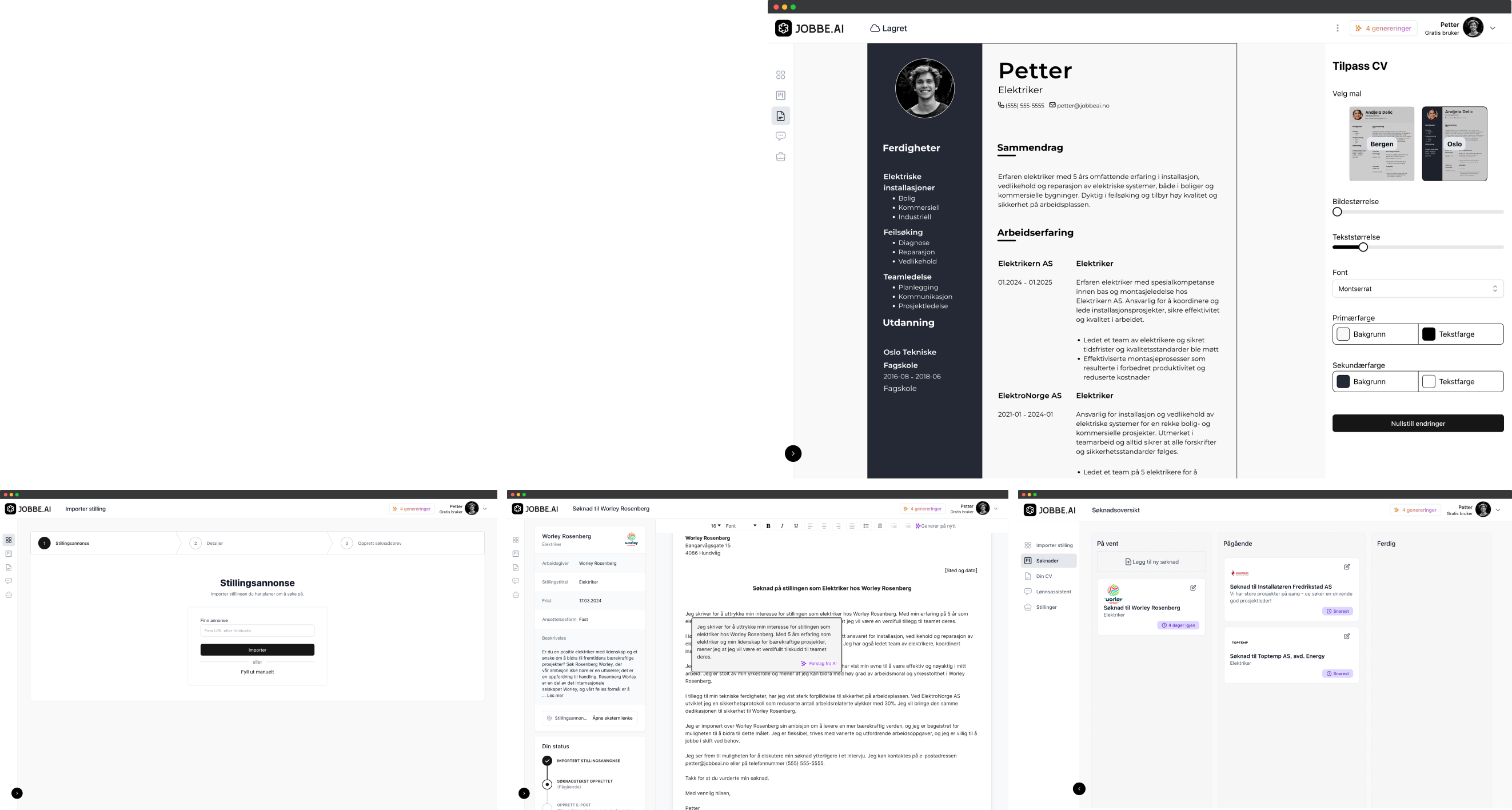 Jobbe.ai - AI for jobbsuksess og karriereutvikling
